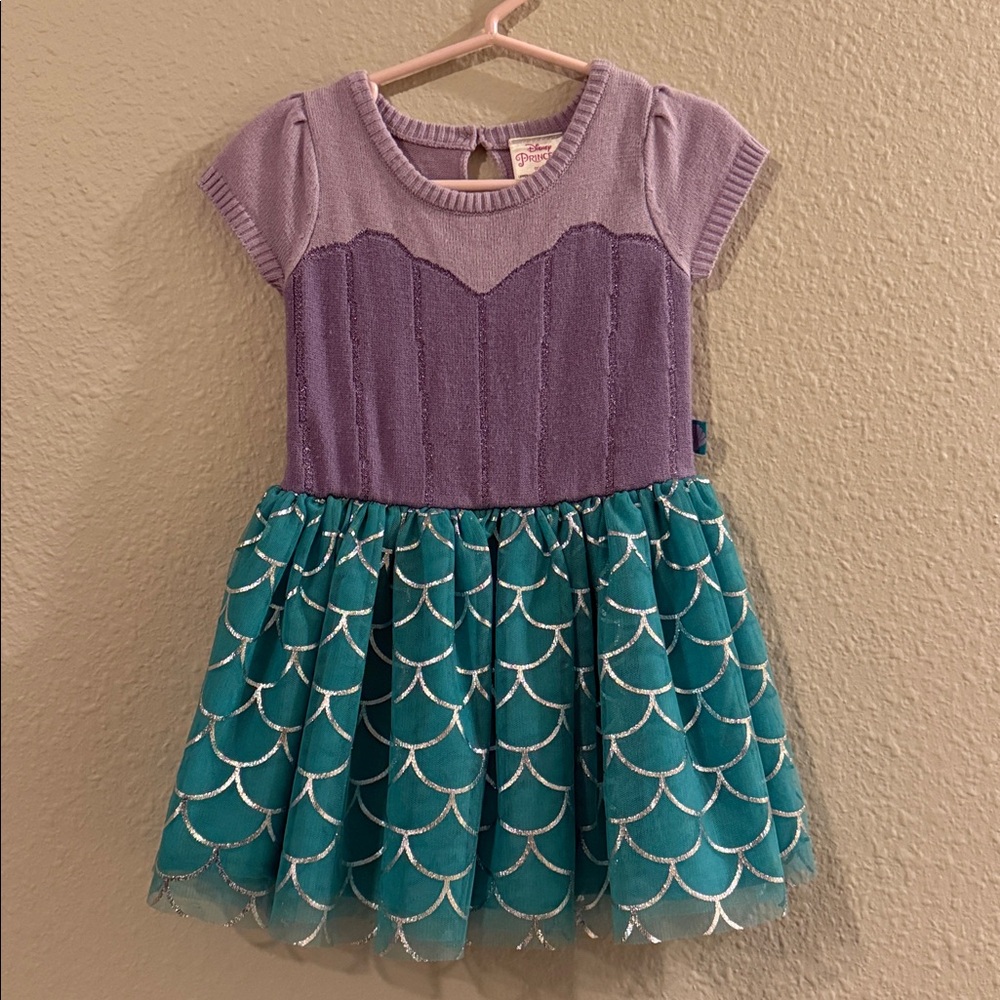 Disney Princess Little Mermaid Ariel Sweater Dress … size 2T.  Worn once!  🧜‍♀️